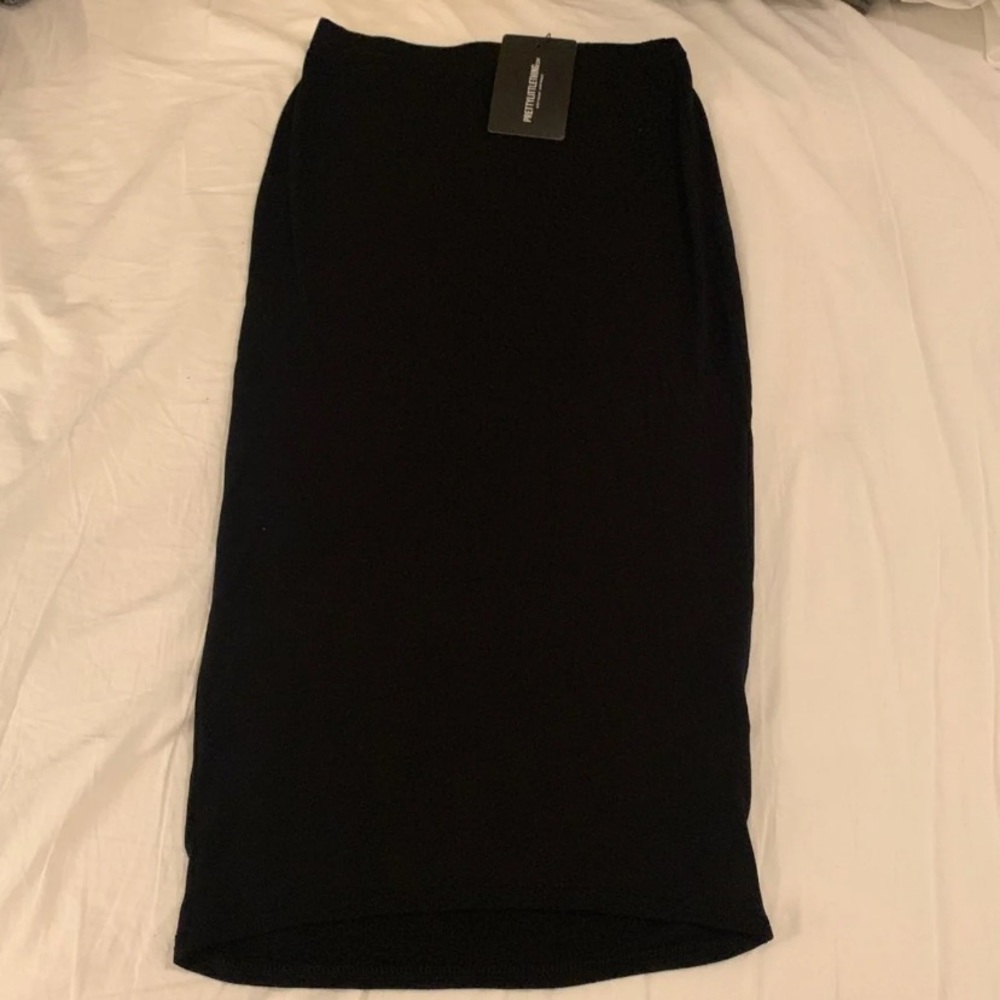 Black Bodycon Midi Skirt